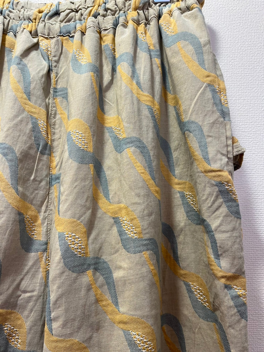 tumugu / 24SS/ツイストリボンジャガード フリルパンツ/FREE/コットン/KHK/TB24424 30%OFF tumugu / ツムグ ツイストリボンジャガード フリルパンツ