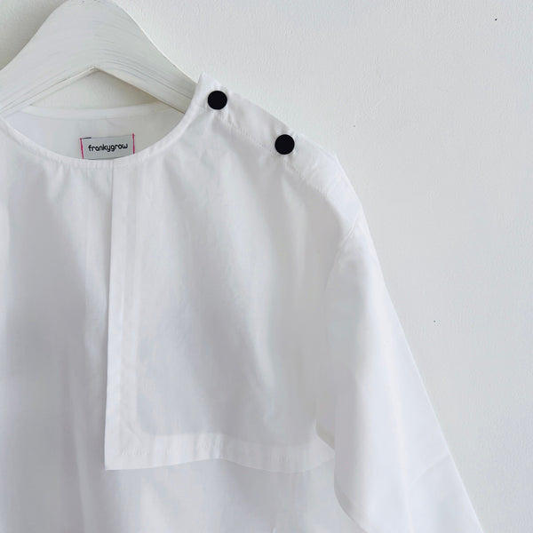 frankygrow/フランキーグロウ BACK NUMBER PULLOVER SHIRT(WHITE) 24FWSH-079