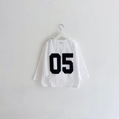 frankygrow/フランキーグロウ BACK NUMBER PULLOVER SHIRT(WHITE) 24FWSH-079