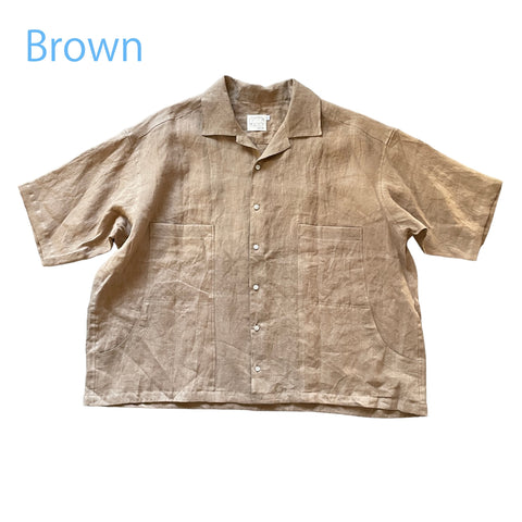 ☆予約☆　swoon/スーン マルチポケットシャツ（Brown）07-sw21-524-212