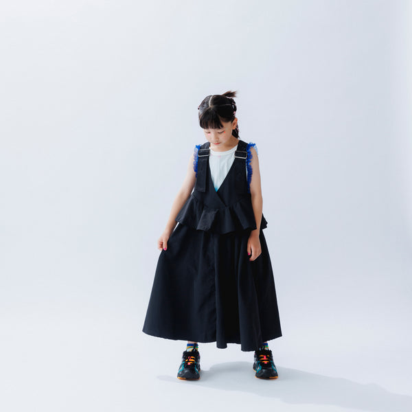 ヌヌフォルム/nunuforme　レイヤードフリルジャンスカ　　[10-nf25-498-025A] ブラック