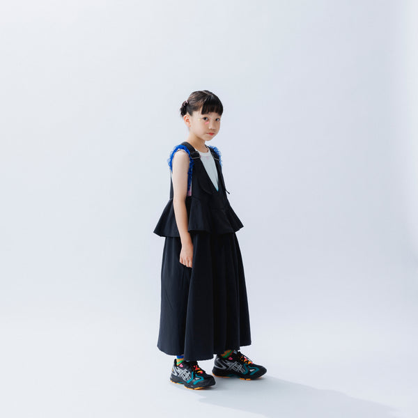 ヌヌフォルム/nunuforme　レイヤードフリルジャンスカ　　[10-nf25-498-025A] ブラック