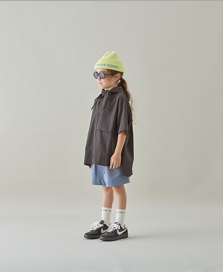 MOUNTEN./マウンテン light terry half pants　　[MP78-1941a]　blue grey