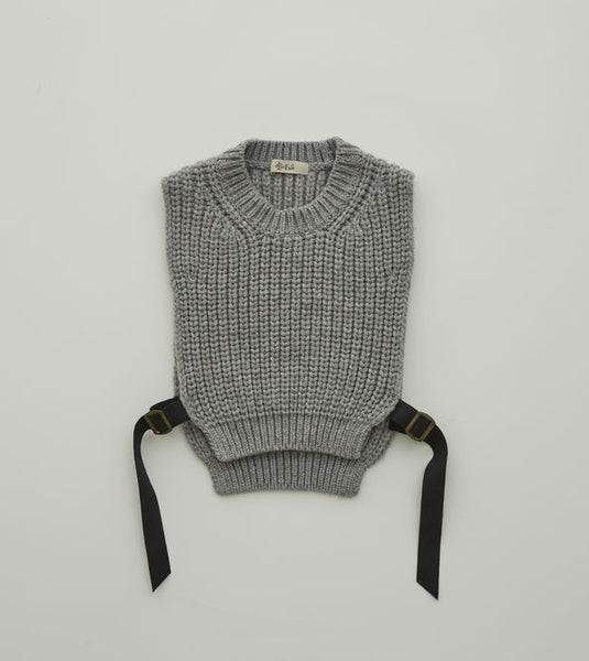 エルフィンフォルク/elfinfolk Bulky knit vest (グレー)232K16