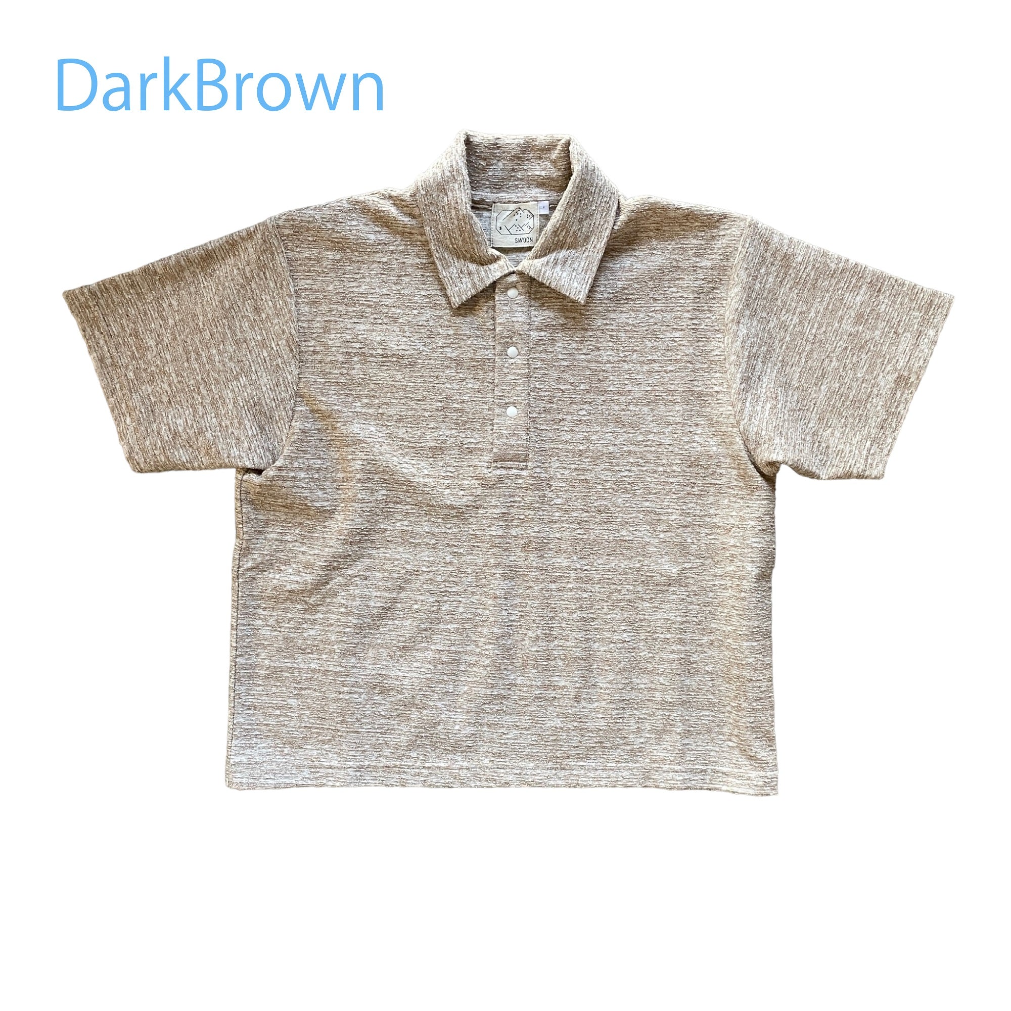 ☆予約☆　swoon/スーン パイルポロシャツ（Dark Brown）15-sw21-843-691
