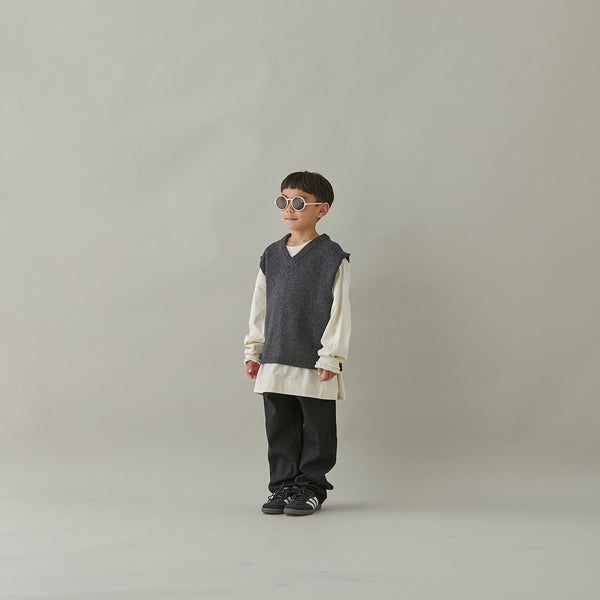 MOUNTEN./マウンテンmerino oversized vest/MK07-1619/charcoal