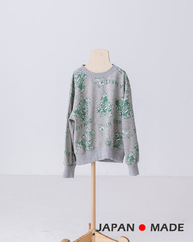 folkmade/フォークメイド dans la foret check print sweatshirt(gray）F23AW010