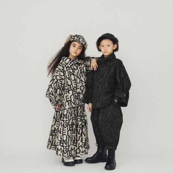 nunuforme NOISE NUNU wide jacket 29nf24106244 (beige black)