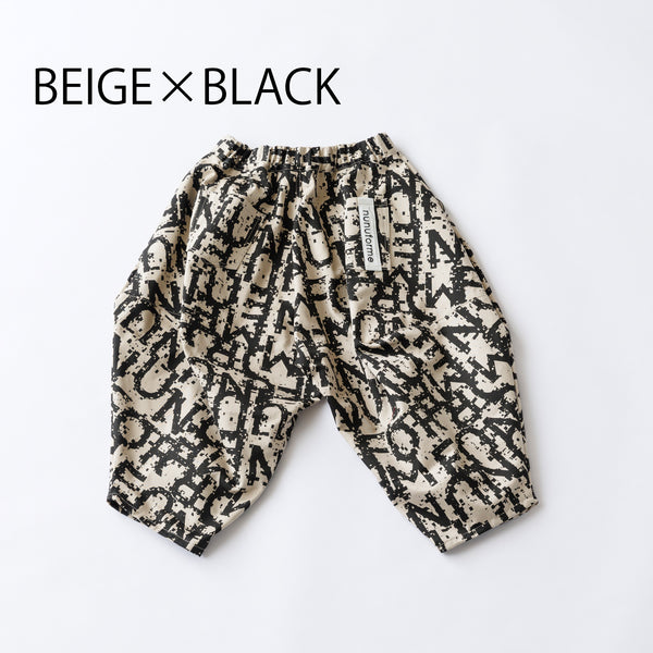 Nunuforme NOISE NUNU Logo Pointed Pants 30nf24621244 (Beige Black)