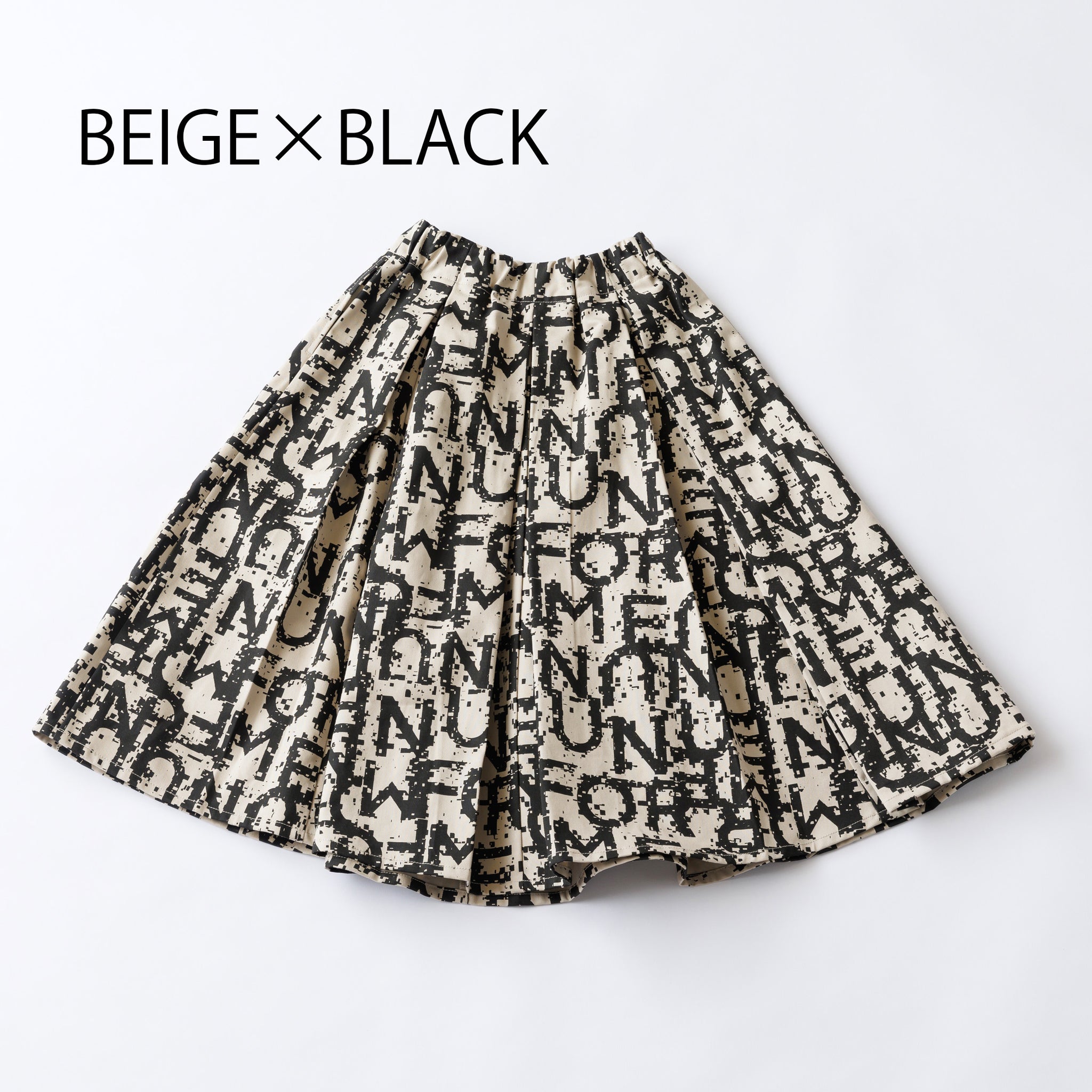 nunuforme NOISE NUNU logo skirt 31nf24727244 (beige black) (copy)