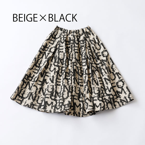 nunuforme NOISE NUNU logo skirt 31nf24727244 (beige black) (copy)