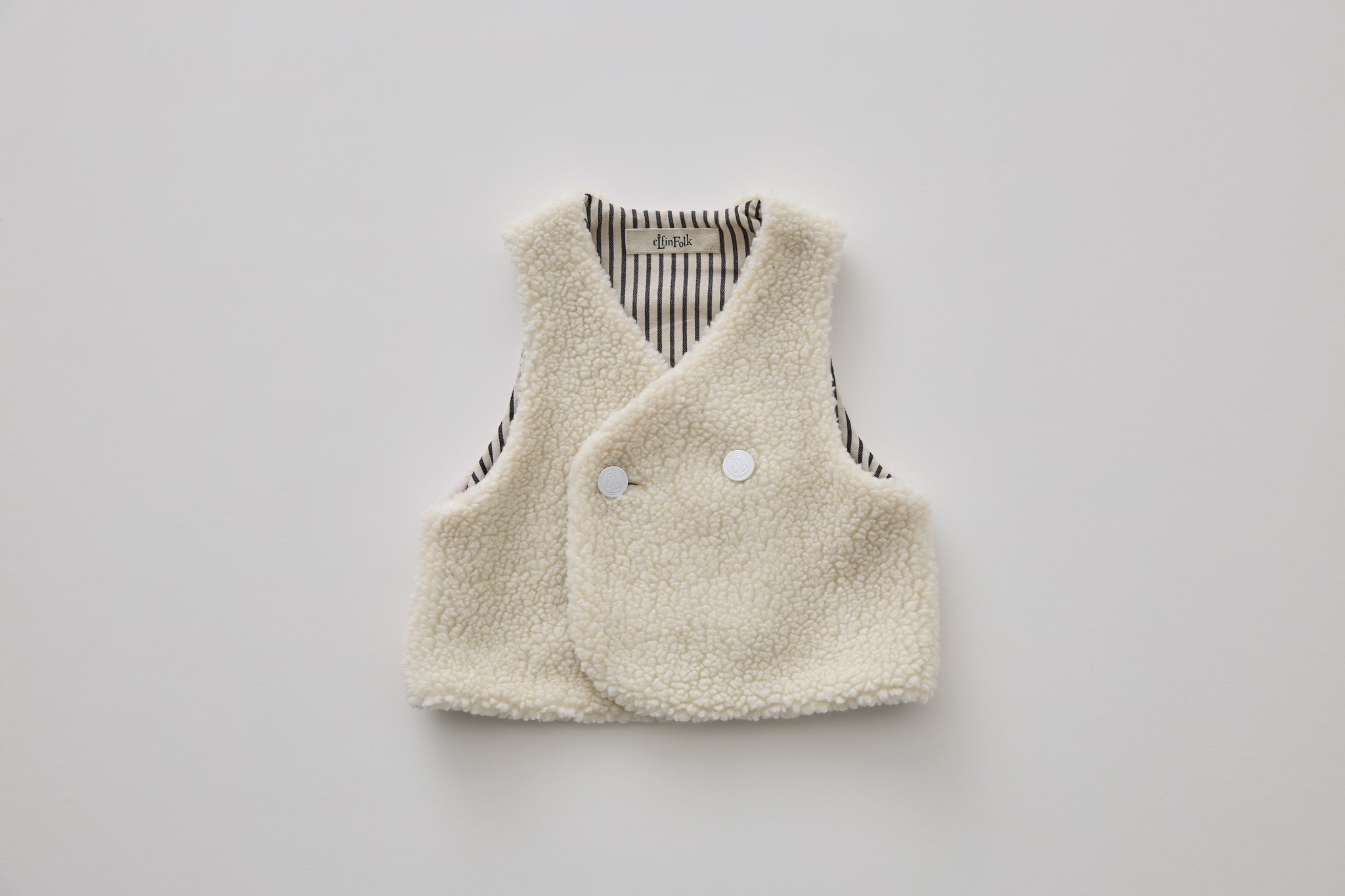 Elfinfolk/elfinfolk 01elf252F68Sheep boa baby Vest (ivory)