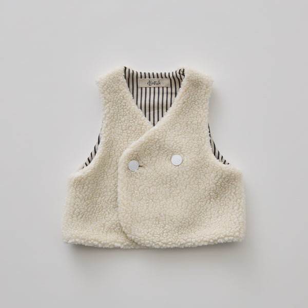 Elfinfolk/elfinfolk 01elf252F68Sheep boa baby Vest (ivory)