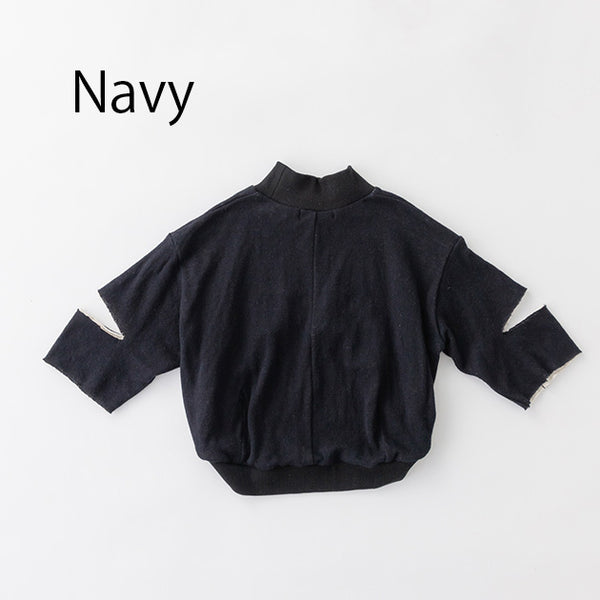 2024AW ヌヌフォルム/nunuforme 57-nf22-994-697/スラッシュスリーブT／navy