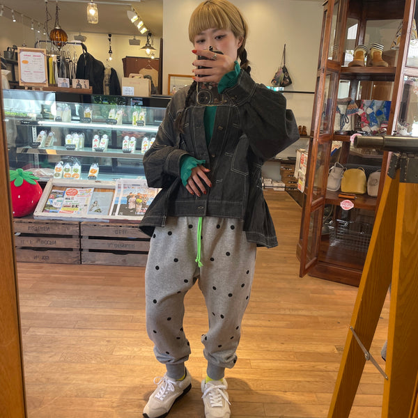 ESTROISLOSE Cotton linen light ounce denim jacket (black) EB25403