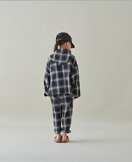 MOUNTEN./マウンテン ombre check pullover (slategray)　　[mp99-1921]