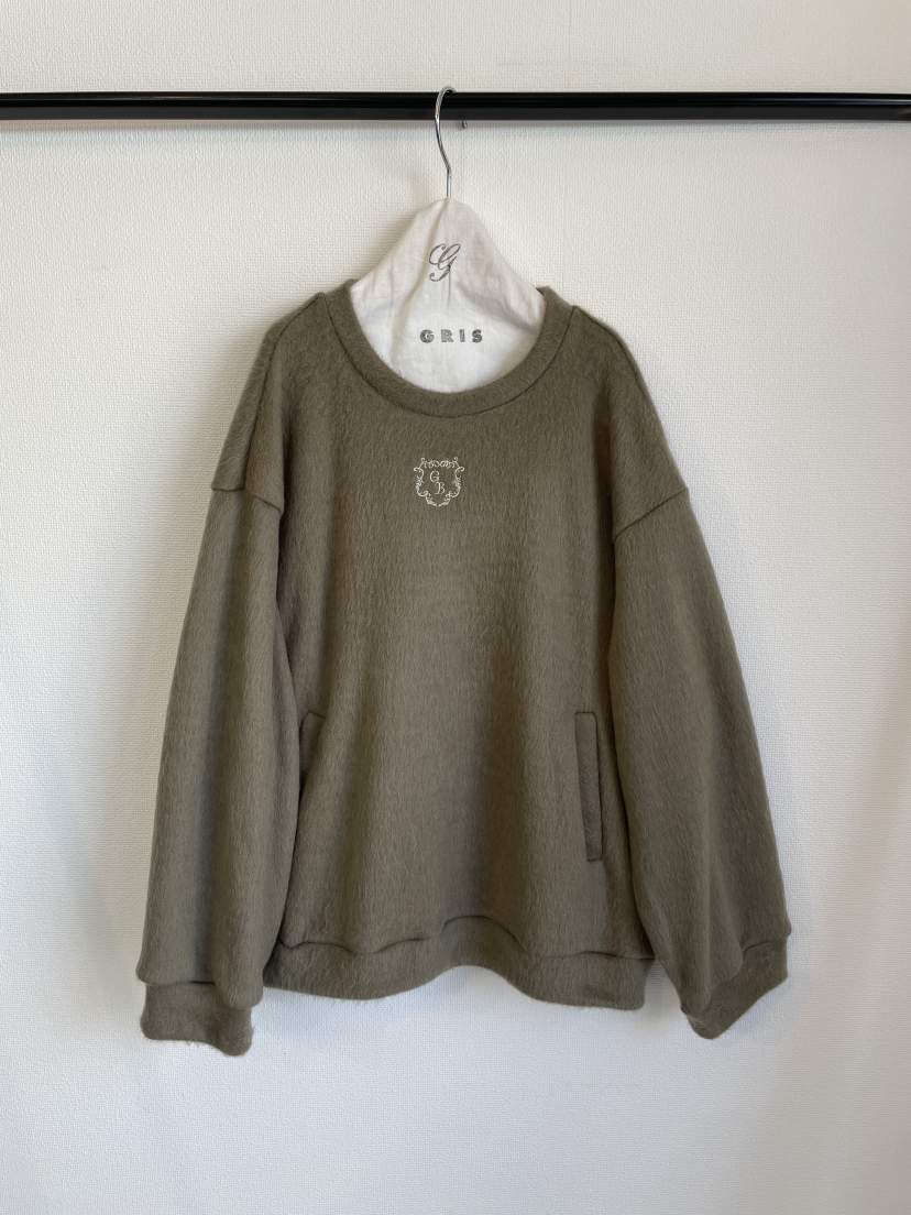 GRIS/Guri/ Shaggy pullover (khaki) GR25awcu006