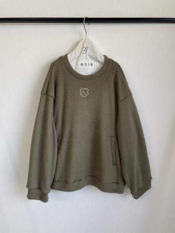 GRIS/Guri/ Shaggy pullover (khaki) GR25awcu006