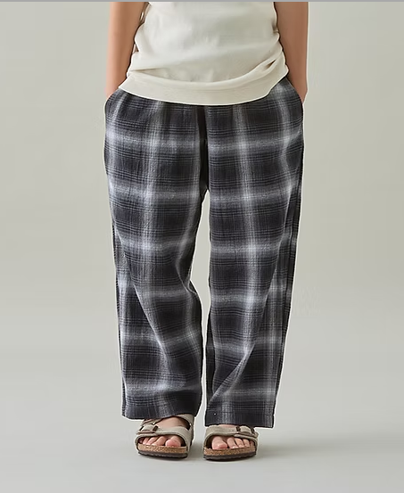 MOUNTEN./マウンテン ombre check loose (slategray)　　[mp99-1922]