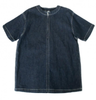 MOUNTEN./マウンテンdenim half zip s/s tunic (organic cotton)　　[MO21-1910a]