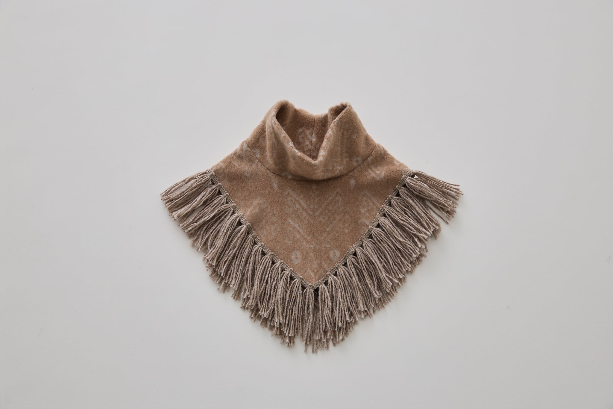 Elfinfolk/elfinfolk 01elf252j12Snow Jacquard Fringe Cape(brown)