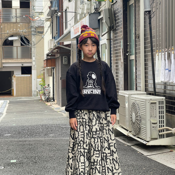 nunuforme NOISE NUNU logo skirt 31nf24727244 (beige black) (copy)