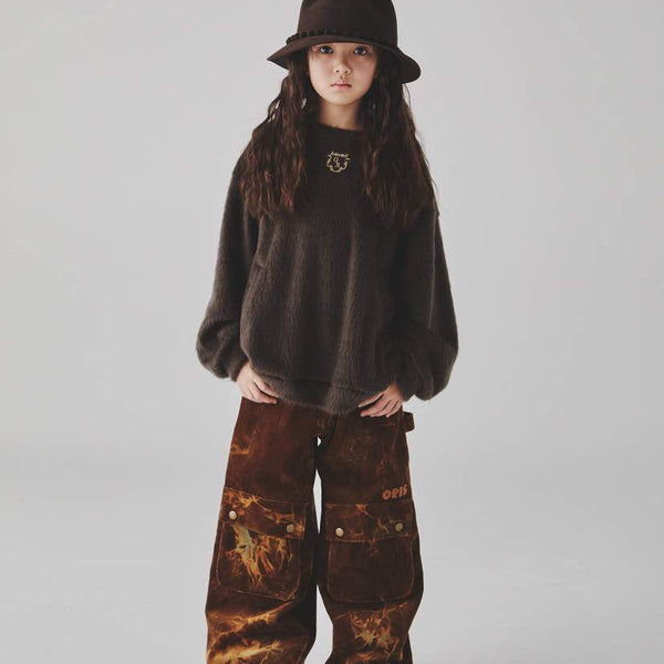 GRIS/Guri/ Shaggy pullover (khaki) GR25awcu006