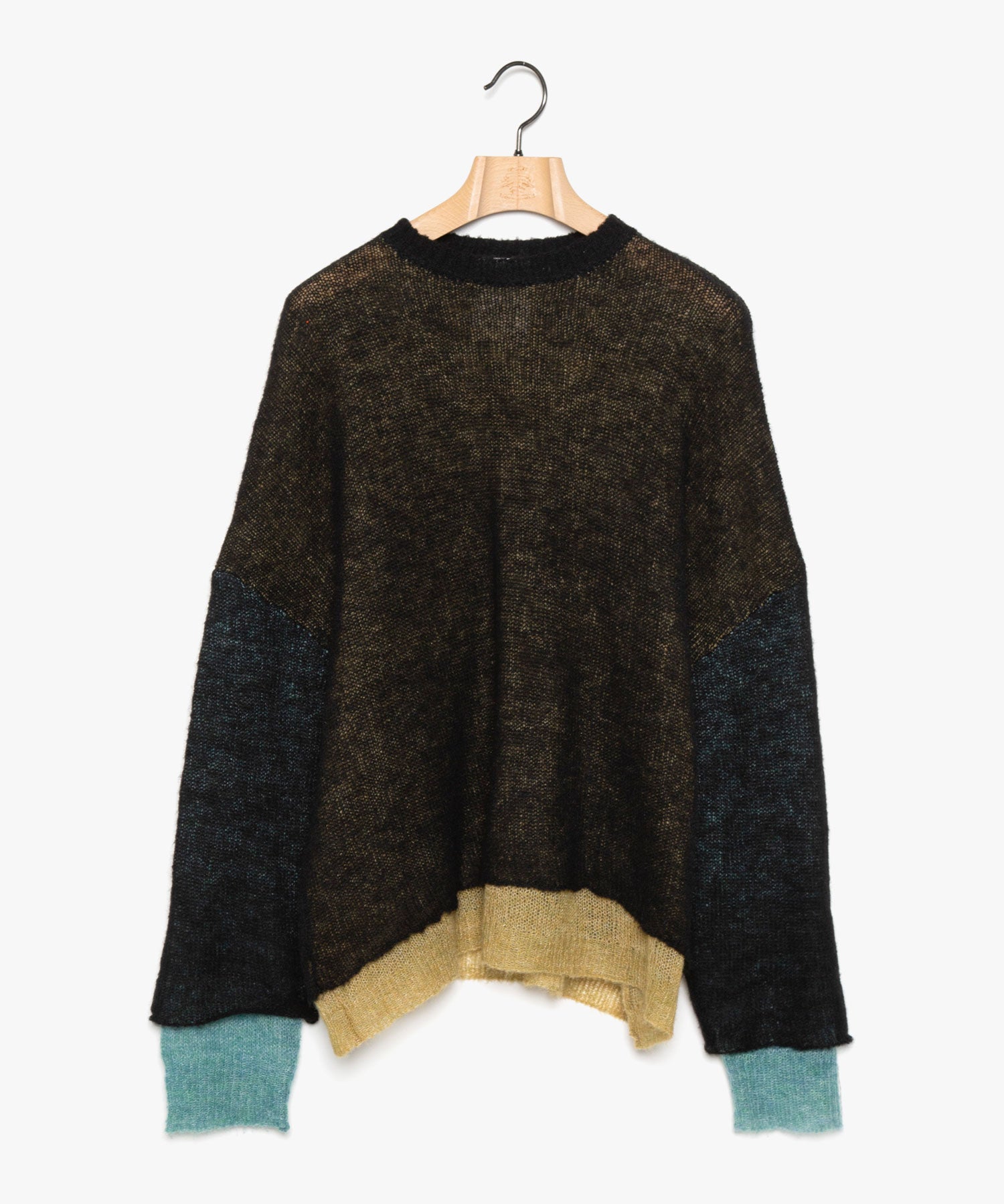 予約24AW STOF/ストフ Mohair Color Layer Knit Sweater (BLACK ...