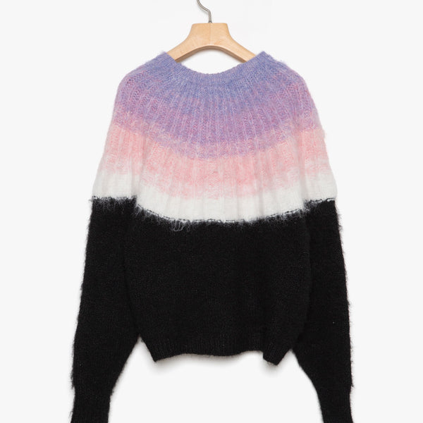 bedsidedrama/ベッドサイドドラマ  Petal Gradation Knit Sweater (bk)bed23AW12