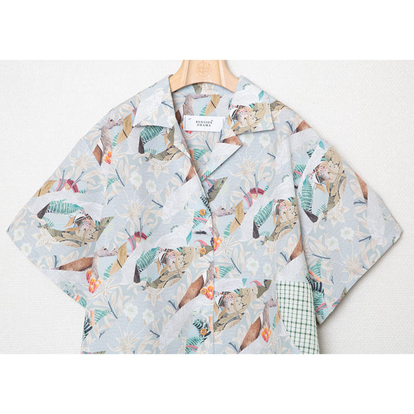 ☆予約☆25SS　Women's　bedsidedrama/ベッドサイドドラマ　Arts＆Crafts ALOHAShirt(GREY) BSD25SS-05