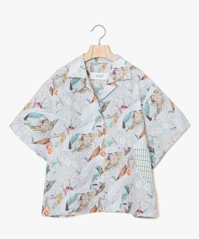 ☆予約☆25SS　Women's　bedsidedrama/ベッドサイドドラマ　Arts＆Crafts ALOHAShirt(GREY) BSD25SS-05