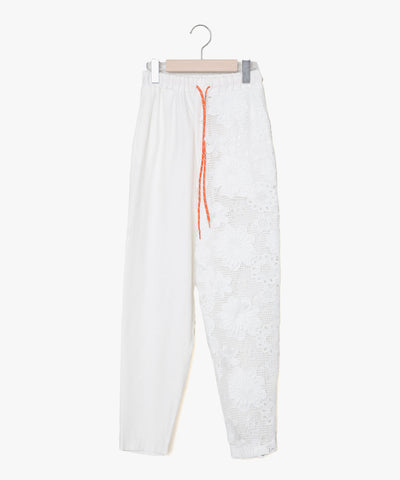 ☆予約☆25SS　Women's　bedsidedrama/ベッドサイドドラマFlower Lace Relax Pants(WHITE) BSD25SS-17