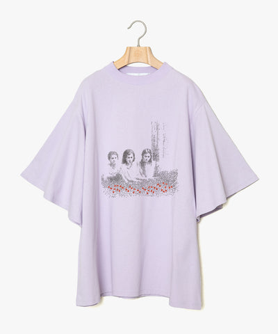 ☆予約☆25SS　Women's　bedsidedrama/ベッドサイドドラマSISTERS Flare Tee(PURPLE) BSD25SS-21C