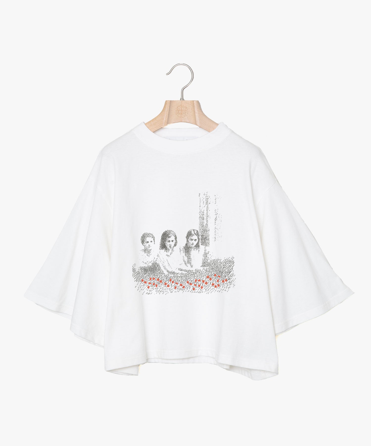 ☆予約☆25SS　Women's　bedsidedrama/ベッドサイドドラマSISTERS Flare Tee(WHITE) BSD25SS-21C