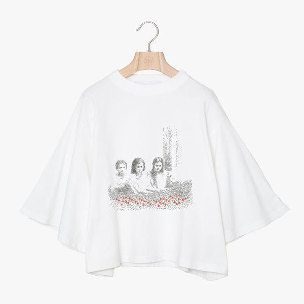 ☆予約☆25SS　Women's　bedsidedrama/ベッドサイドドラマSISTERS Flare Tee(WHITE) BSD25SS-21C