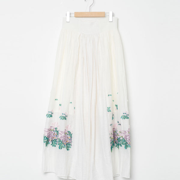 Women's　bedsidedrama/ベッドサイドドラマ  Mosaic Garden Lace-Up skirt (White) BSD26SS-03