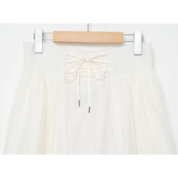 Women's　bedsidedrama/ベッドサイドドラマ  Mosaic Garden Lace-Up skirt (White) BSD26SS-03