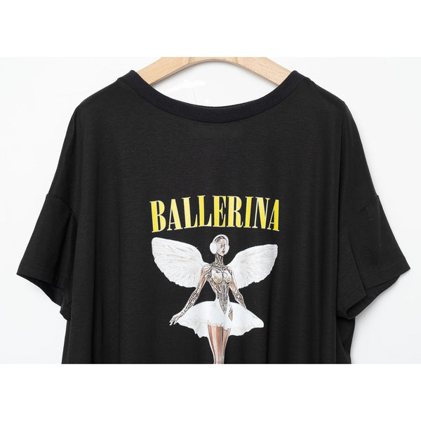Women's　bedsidedrama/ベッドサイドドラマ NEO BALLERINA Flare T-Shirt (WHITE) BSD26SS-25C