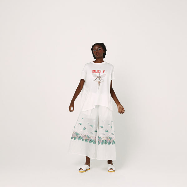 Women's　bedsidedrama/ベッドサイドドラマ NEO BALLERINA Flare T-Shirt (WHITE) BSD26SS-25C