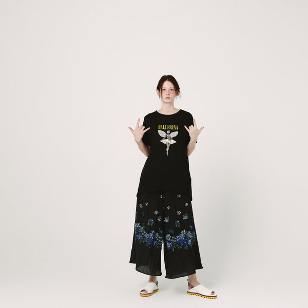 Women's　bedsidedrama/ベッドサイドドラマ NEO BALLERINA Flare T-Shirt (BLACK) BSD26SS-25C