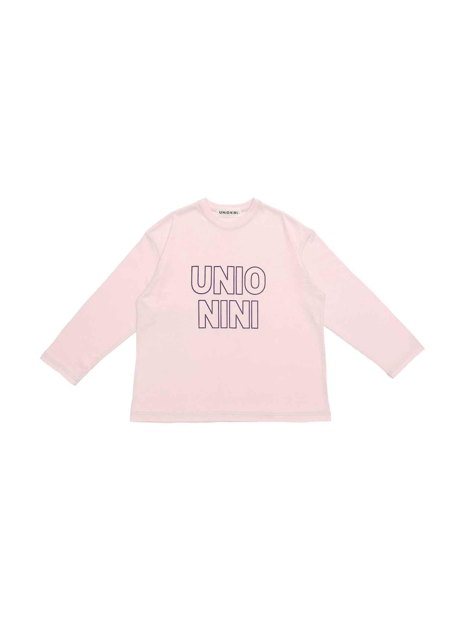 UNIONINI/ユニオニーニ/ big logo long sleeved tee（pink)CS066