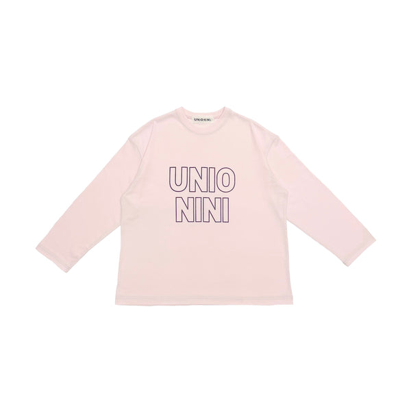 SALE 30%OFF UNIONINI/ユニオニーニ/ big logo long sleeved tee（pink)CS066