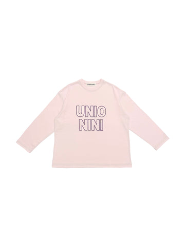 UNIONINI/ユニオニーニ/ big logo long sleeved tee（pink)CS066