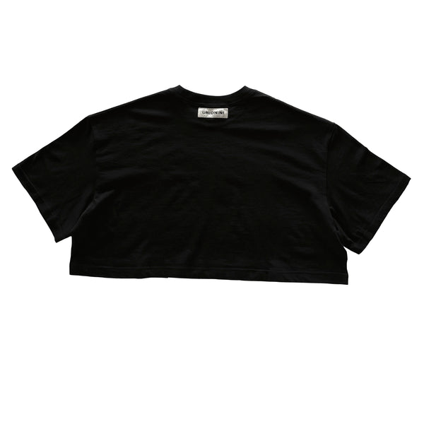 UNIONINI/ユニオニーニ/ COPPED TEE（black)cs089