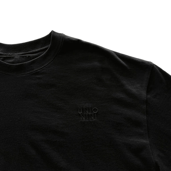 UNIONINI/ユニオニーニ/ COPPED TEE（black)cs089