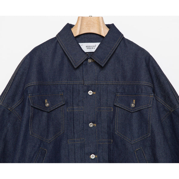 bedsidedrama/ベッドサイドドラマ  Flower wide denim jacket (INDIGO)　BSD24aw06