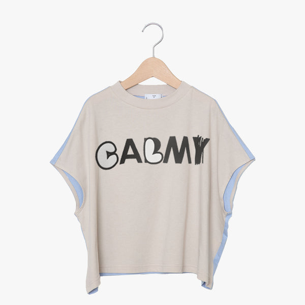 ☆予約☆KIDS KAA　bedsidedrama/ベッドサイドドラマ  CALM Color Panel Relax Tee（BEIGE SAXE)　KAA25SS-03B