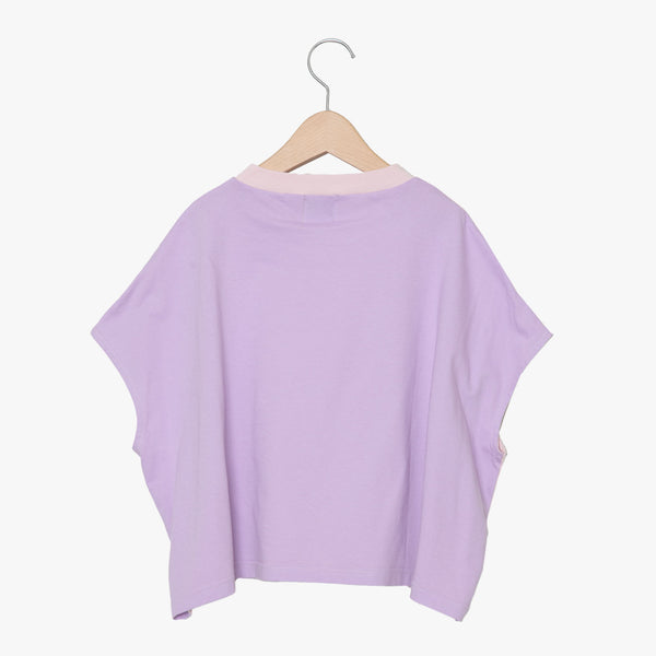 ☆予約☆KIDS KAA　bedsidedrama/ベッドサイドドラマ  CALM Color Panel Relax Tee（PINK PURPLE)　KAA25SS-03B