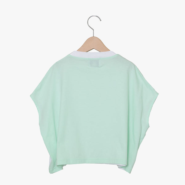 ☆予約☆KIDS KAA　bedsidedrama/ベッドサイドドラマ  CALM Color Panel Relax Tee（WHITR MINT)　KAA25SS-03B