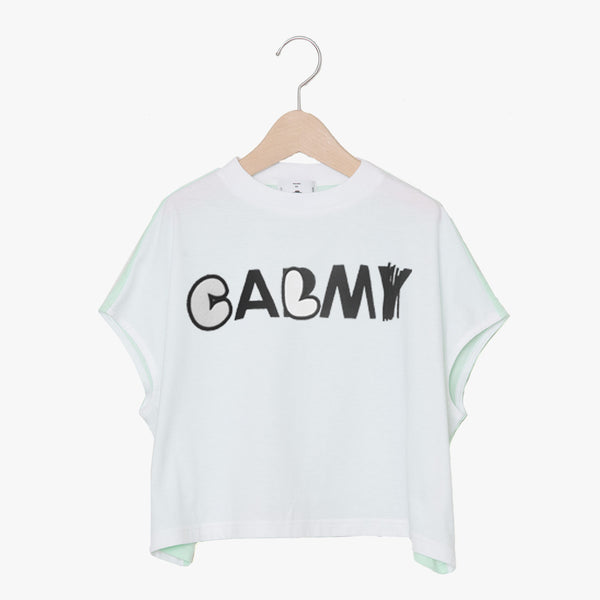 ☆予約☆KIDS KAA　bedsidedrama/ベッドサイドドラマ  CALM Color Panel Relax Tee（WHITR MINT)　KAA25SS-03B